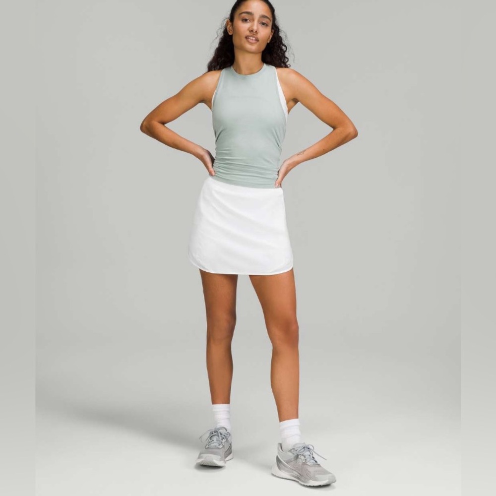 Hotty hot high rise skirt long in white